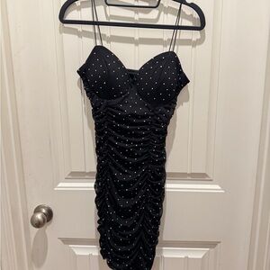Elegant Little Black Dress with sparkle Accents